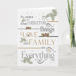 Cartes Pour Fêtes Annuelles L'amour de Noël et la famille sont tout les pins