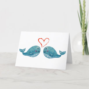 Cartes Pour Fêtes Annuelles L'amour des baleines