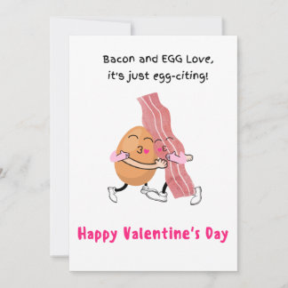 Cartes Pour Fêtes Annuelles L'amour du bacon et de l'oeuf, C'est œuf-ervant !