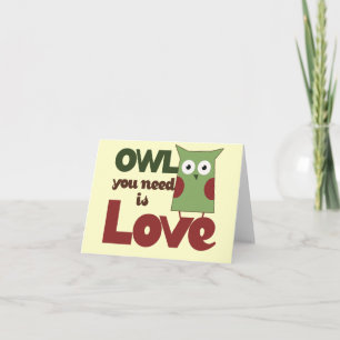 Cartes Pour Fêtes Annuelles L'Amour du hibou