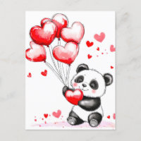 L'amour du Panda de ballon dans l'air