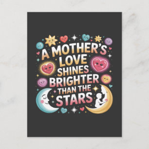 Cartes Pour Fêtes Annuelles L'amour d'une mère brille plus que les étoiles