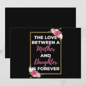 Cartes Pour Fêtes Annuelles L'amour entre une mère et une fille est éternel (Devant / Derrière)