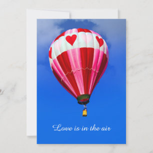 Cartes Pour Fêtes Annuelles L'amour est dans l'air - Montgolfière