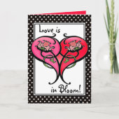 Cartes Pour Fêtes Annuelles L'amour est en fleur ! n° 2 (Devant)