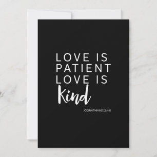 Cartes Pour Fêtes Annuelles L'amour est patient l'amour est gentil corinthiens