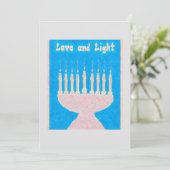 Cartes Pour Fêtes Annuelles L'amour et la lumière Hanoukka (Debout devant)