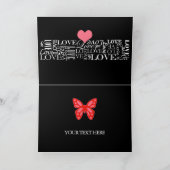 Cartes Pour Fêtes Annuelles L'amour et le style Rose Blackboard (Intérieur)