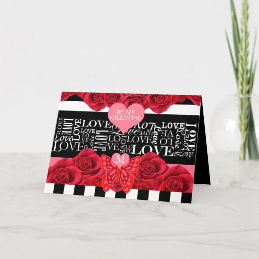 Cartes Pour Fêtes Annuelles L'amour et le style Rose Blackboard (Devant)