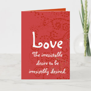 Cartes Pour Fêtes Annuelles L'amour - Le désir irrésistible d'être