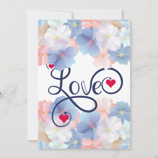 Cartes Pour Fêtes Annuelles L'amour pur comme Fleur (Devant)
