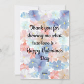 Cartes Pour Fêtes Annuelles L'amour pur comme Fleur (Dos)