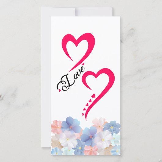 Cartes Pour Fêtes Annuelles L'amour pur comme une Fleur (Devant)