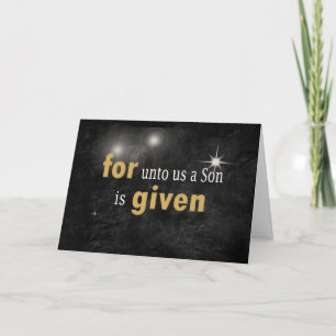 Cartes Pour Fêtes Annuelles L'amour religieux de Noël sur le noir