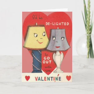 Cartes Pour Fêtes Annuelles Lampe drôle étrange lumière cœur Saint Valentin