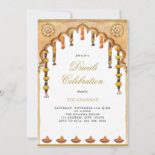 Cartes Pour Fêtes Annuelles Lampes à aquarelle Diwali Party