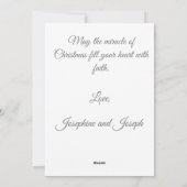 Cartes Pour Fêtes Annuelles l'ange gardien prie près du berceau du bébé (Dos)