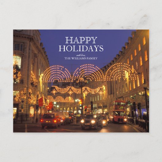 Cartes Pour Fêtes Annuelles L'Angleterre, Londres, rue de régent à Noël (Devant)