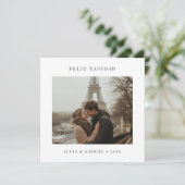 Cartes Pour Fêtes Annuelles Langue espagnole Noël Feliz Navidad Photo (Debout devant)