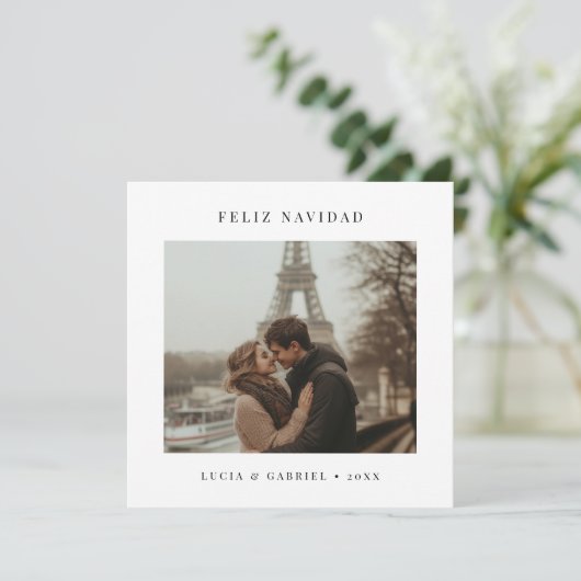 Cartes Pour Fêtes Annuelles Langue espagnole Noël Feliz Navidad Photo (Debout devant)