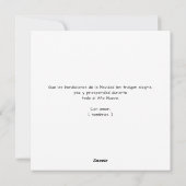 Cartes Pour Fêtes Annuelles Langue espagnole Noël Feliz Navidad Photo (Dos)