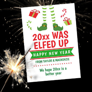 Cartes Pour Fêtes Annuelles L'année était Elfée Bonne Année