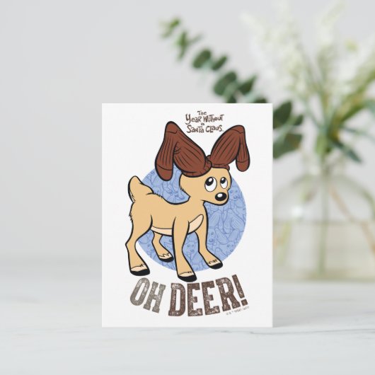 Cartes Pour Fêtes Annuelles L'ANNÉE SANS PÈRE NOËL™ | Vixen "Oh Deer" (Debout devant)