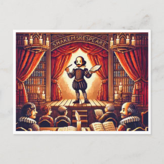 Cartes Pour Fêtes Annuelles L'anniversaire de Shakespeare - 16-Bit
