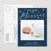 Cartes Pour Fêtes Annuelles L'annonce de naissance de Noël Plus C'est Mieux (Devant / Derrière)