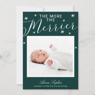 Cartes Pour Fêtes Annuelles L'annonce de naissance de Noël Plus On Est De Fous
