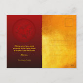 Cartes Pour Fêtes Annuelles lanterne chinoise FU Luck Horse Année saluant HPc2 (Dos)