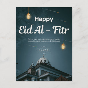 Cartes Pour Fêtes Annuelles Lanterne de mosquée de nuit pour l'Aïd el-Fitr Art