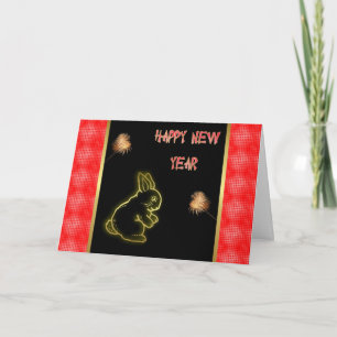 Cartes Pour Fêtes Annuelles Lapin 2011 chinois de bonne année de nouvelle