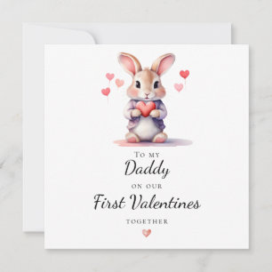 Cartes Pour Fêtes Annuelles Lapin adorable pour mon papa pour notre première S