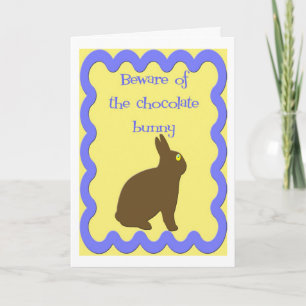 Cartes Pour Fêtes Annuelles Lapin au chocolat (Pâques)