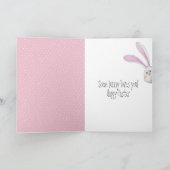 Cartes Pour Fêtes Annuelles Lapin blanc de Pâques (Intérieur)