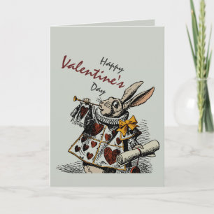 Cartes Pour Fêtes Annuelles Lapin blanc (en couleur) CC0369 Valentine