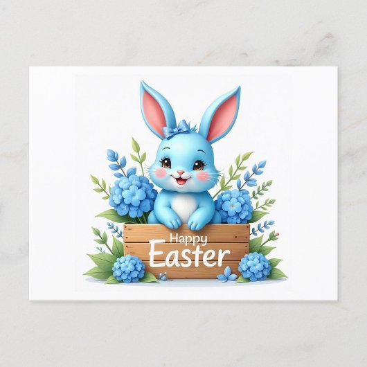Cartes Pour Fêtes Annuelles Lapin bleu