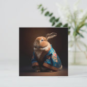 Cartes Pour Fêtes Annuelles Lapin chinois (Debout devant)