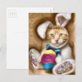 Cartes Pour Fêtes Annuelles Lapin de Claude Pâques (Devant / Derrière)