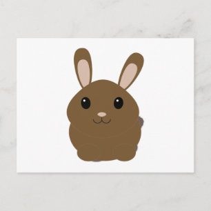 Cartes Pour Fêtes Annuelles Lapin de dessin animé marron