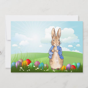 Cartes Pour Fêtes Annuelles Lapin de livre d'histoires classique œufs de Pâque