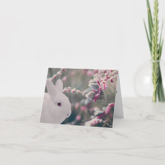 Cartes Pour Fêtes Annuelles Lapin de neige aux baies congelées