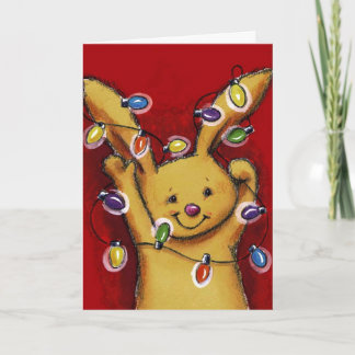 Cartes Pour Fêtes Annuelles lapin de Noël