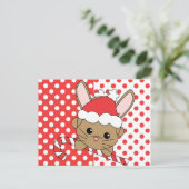 Cartes Pour Fêtes Annuelles Lapin de Noël (Debout devant)