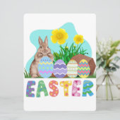 CARTES POUR FÊTES ANNUELLES LAPIN DE PÂQUES (Debout devant)