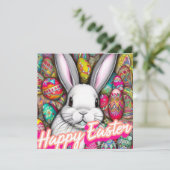 Cartes Pour Fêtes Annuelles Lapin de Pâques (Debout devant)