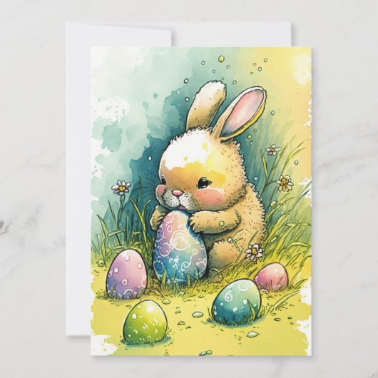Cartes Pour Fêtes Annuelles Lapin de Pâques (Devant)
