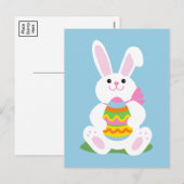 Cartes Pour Fêtes Annuelles Lapin de Pâques (Devant / Derrière)
