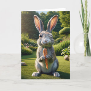 Cartes Pour Fêtes Annuelles Lapin de Pâques avec carotte